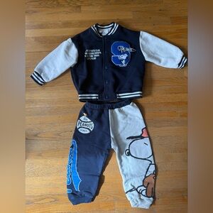 EUC Zara Snoopy Sweatshirt and Pants Set
